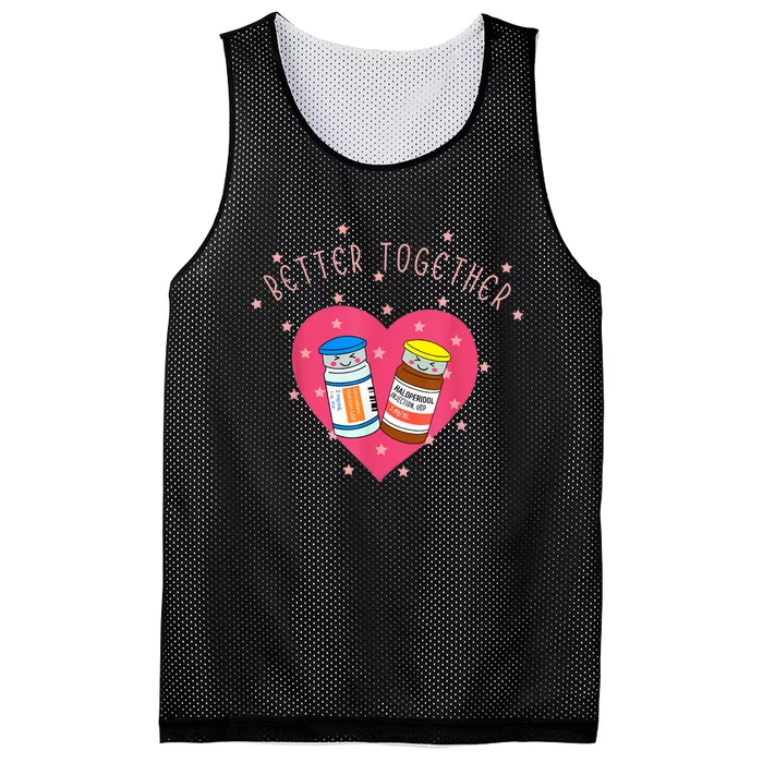 Better Together Haldol Ativan Funny ICU Nurse Valentines Mesh Reversible Basketball Jersey Tank