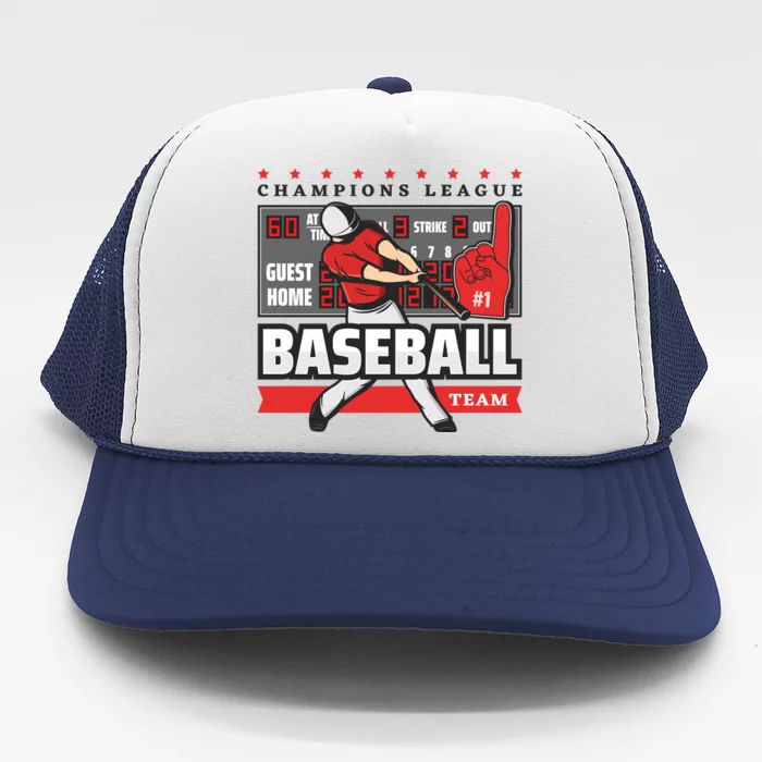 Baseball Team Home Run Attire Trucker Hat