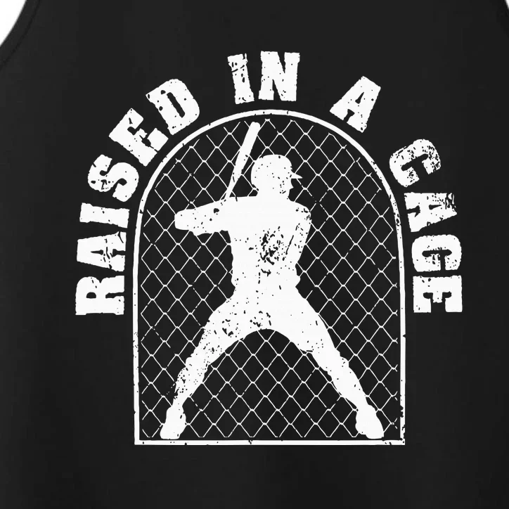 Baseball Training Homerun Batter Catcher Raised In A Cage Performance Tank