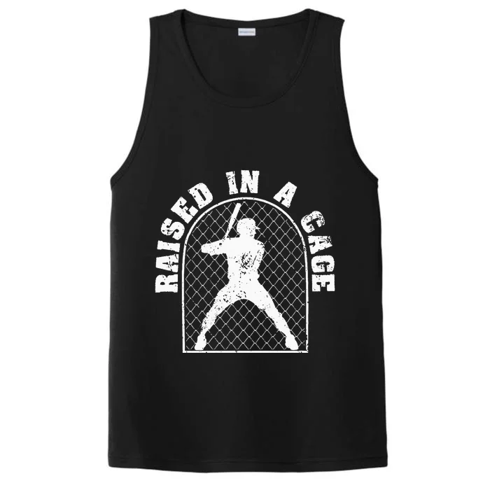 Baseball Training Homerun Batter Catcher Raised In A Cage Performance Tank