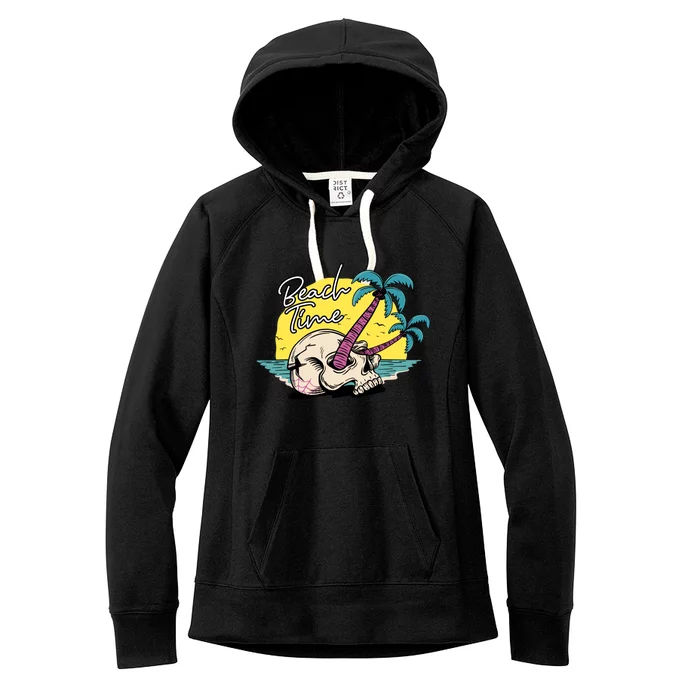 Beach Time Island Beach Funny Gift Women's Fleece Hoodie