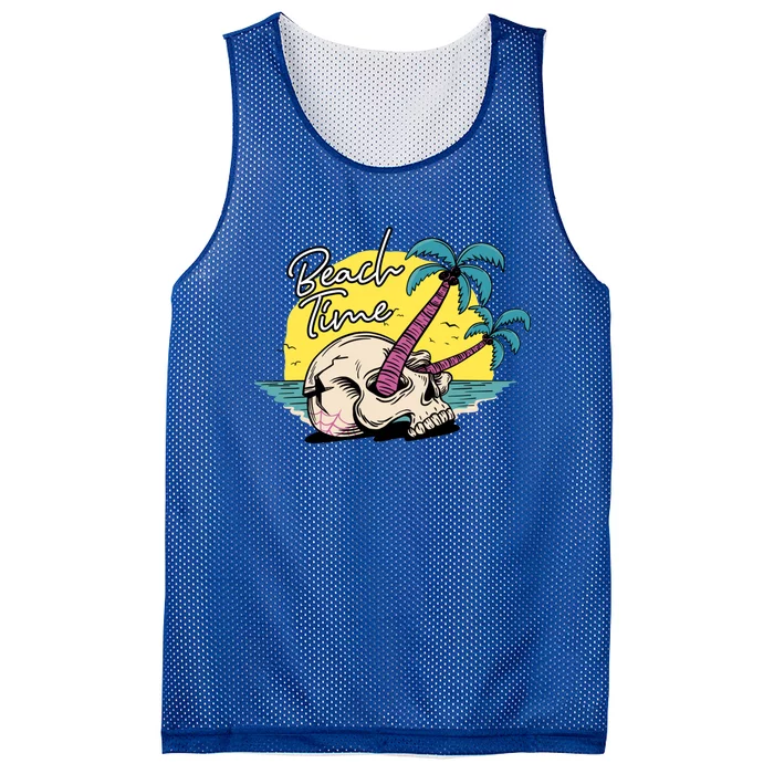 Beach Time Island Beach Funny Gift Mesh Reversible Basketball Jersey Tank