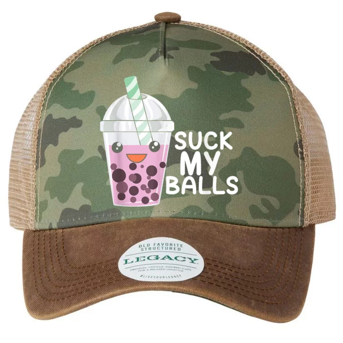 Boba Tea I Suck My Balls I Bubble Tea Anime Kawaii Meaningful Gift Legacy Tie Dye Trucker Hat