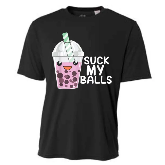 Boba Tea I Suck My Balls I Bubble Tea Anime Kawaii Meaningful Gift Cooling Performance Crew T-Shirt