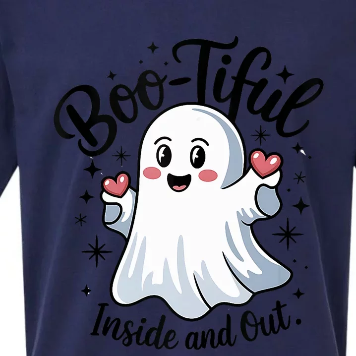 Boo Tiful Inside And Out – Cute Halloween Apparel Sueded Cloud Jersey T-Shirt