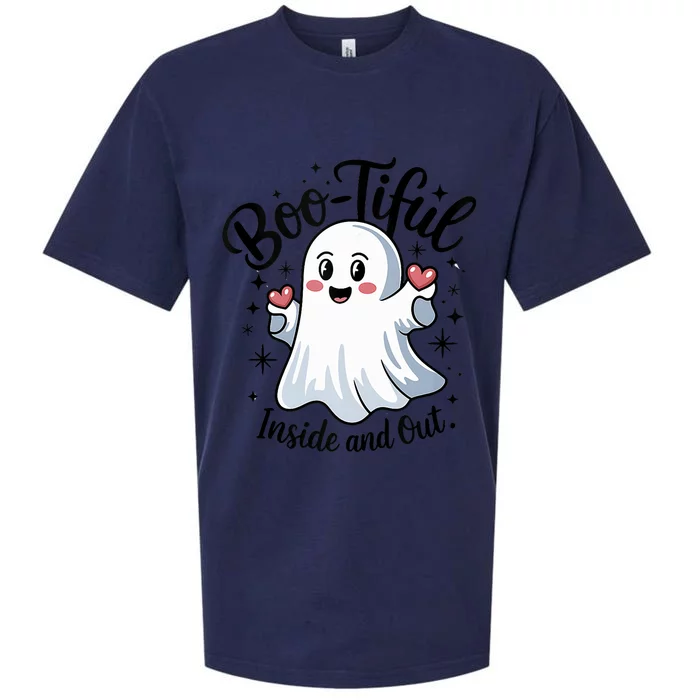 Boo Tiful Inside And Out – Cute Halloween Apparel Sueded Cloud Jersey T-Shirt