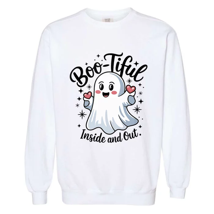 Boo Tiful Inside And Out – Cute Halloween Apparel Garment-Dyed Sweatshirt