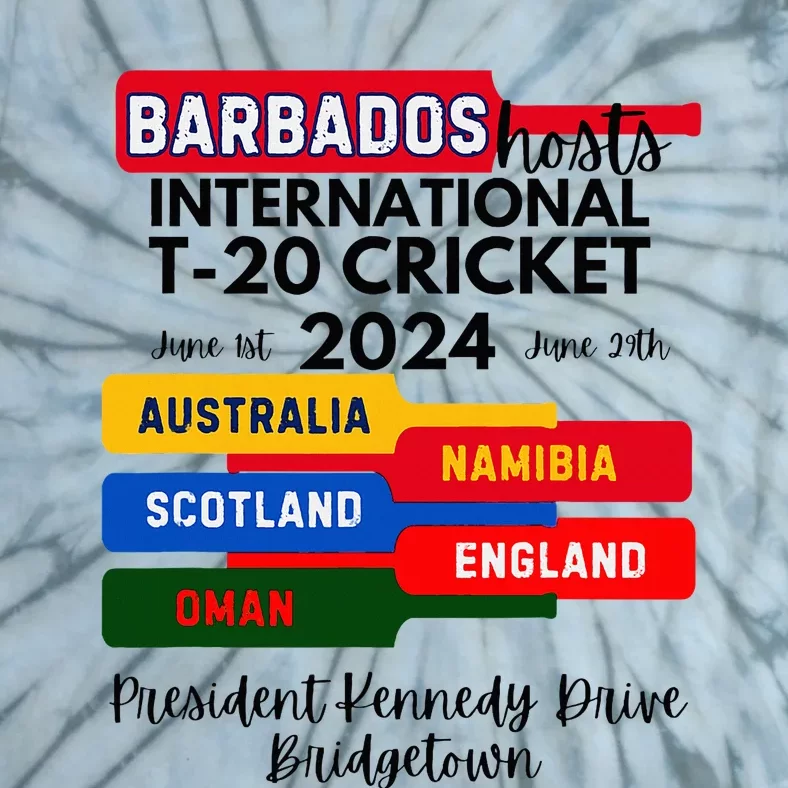 Barbados T20 International Cricket 2024 Tie-Dye T-Shirt