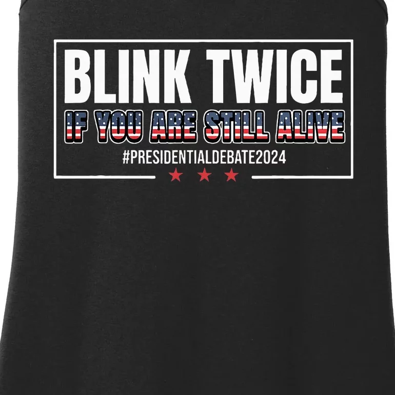 Blink Twice If You Are Still Alive Ladies Essential Tank