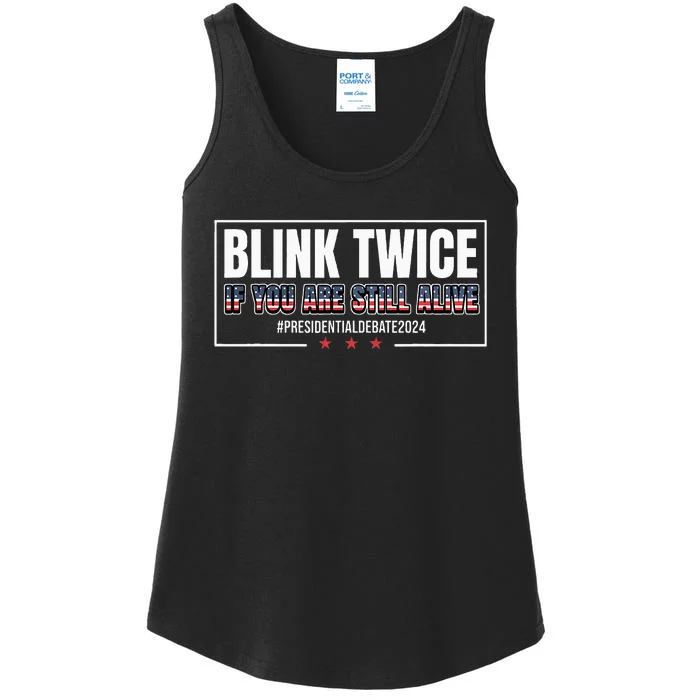 Blink Twice If You Are Still Alive Ladies Essential Tank