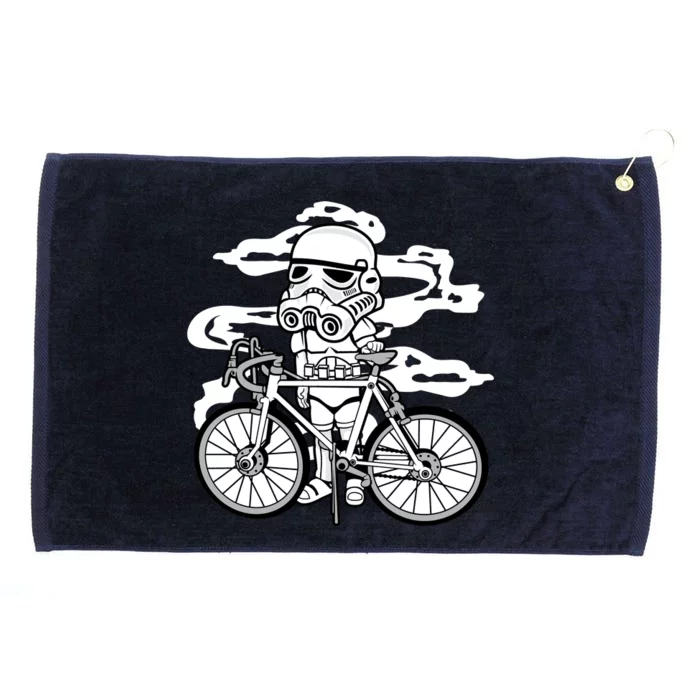 Bicycle Trooper Illustration Grommeted Golf Towel