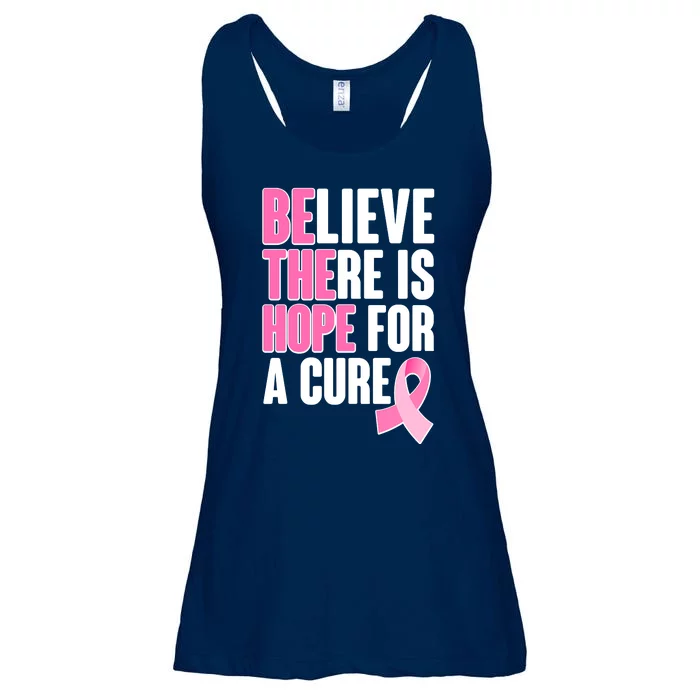 Believe There Is Hope For A Cure Be The Hope Breast Cancer Awareness Ladies Essential Flowy Tank