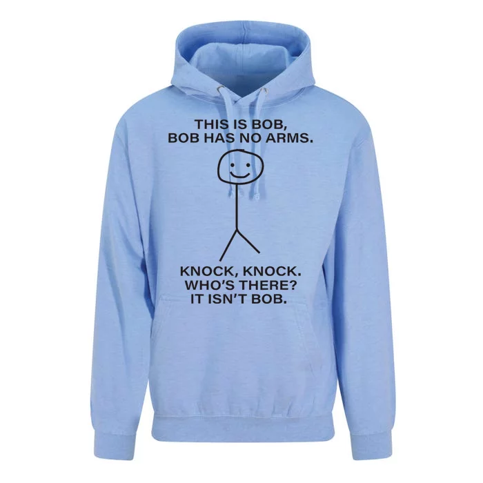 Bob This Is Bob. Bob Has No Arms Bob Name Unisex Surf Hoodie