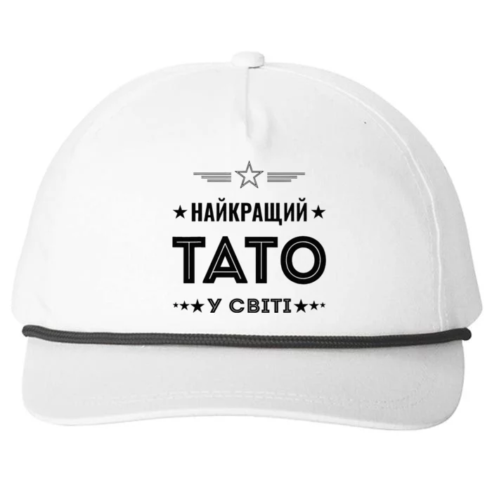 Best Tato In The World Ukrainian Dad From Ukraine Snapback Five-Panel Rope Hat