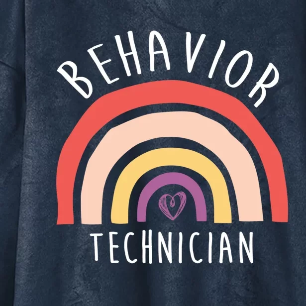 Behavior Technician Info Behavioral Tech Rbt Cool Gift Hooded Wearable Blanket