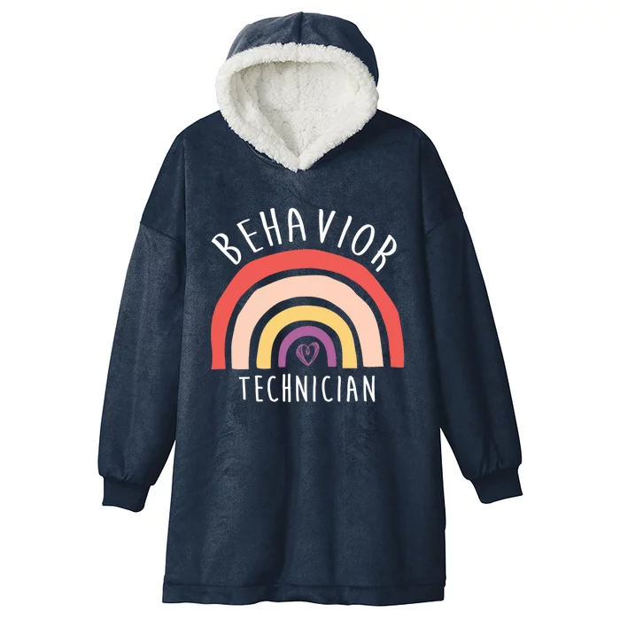 Behavior Technician Info Behavioral Tech Rbt Cool Gift Hooded Wearable Blanket