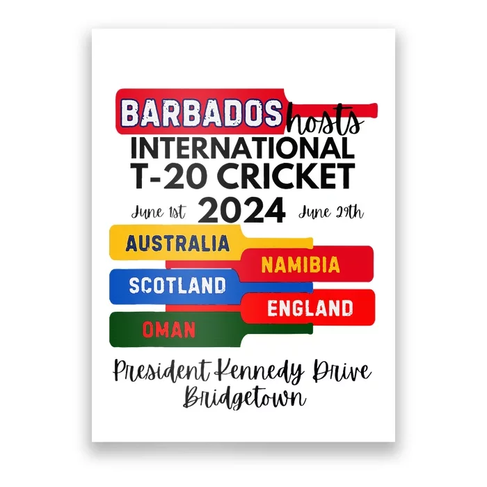 Barbados T20 International Cricket 2024 Poster