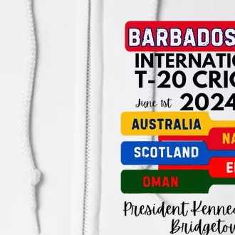 Barbados T20 International Cricket 2024 Full Zip Hoodie