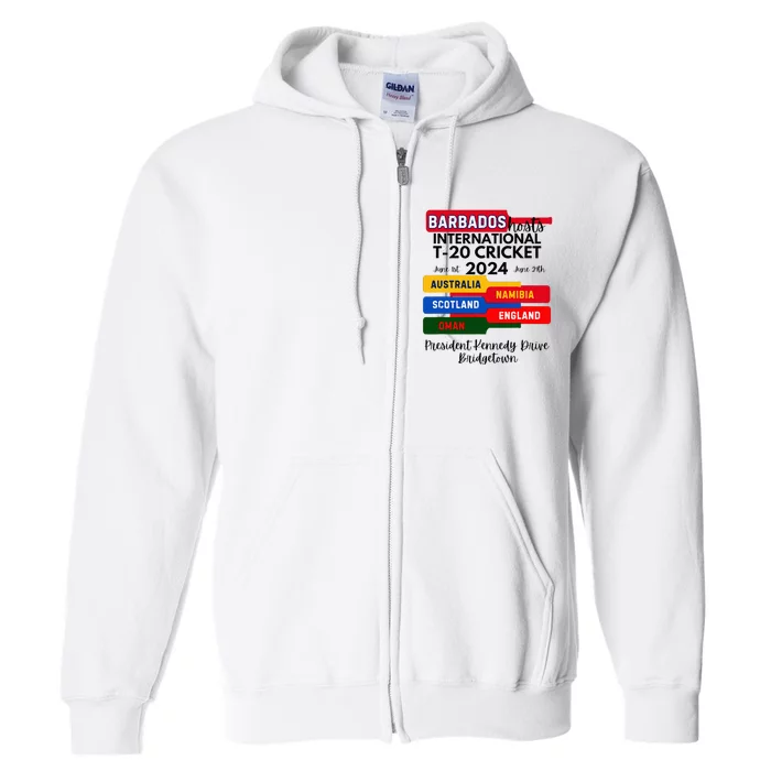 Barbados T20 International Cricket 2024 Full Zip Hoodie