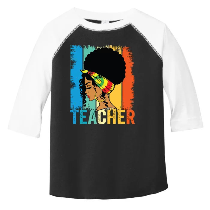 Black Teacher Juneteenth 2024 Afro Woman Black History Month Toddler Fine Jersey T-Shirt