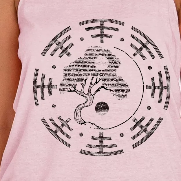 Bonsai Tree Japan Buddha Zen Meditation Yoga Gift Women's Knotted Racerback Tank