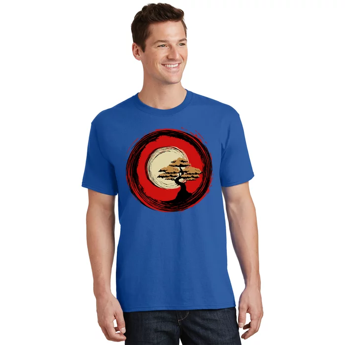 Bonsai Tree Japanese Chinese Zen Enso Circle Buddhist Yoga Funny Gift T-Shirt