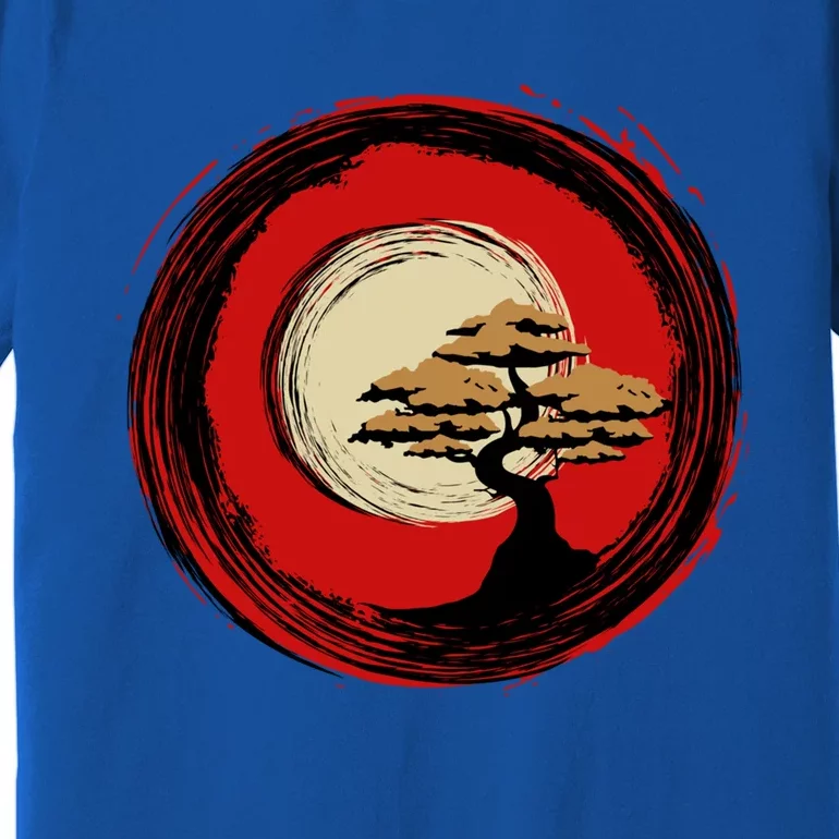 Bonsai Tree Japanese Chinese Zen Enso Circle Buddhist Yoga Funny Gift Premium T-Shirt