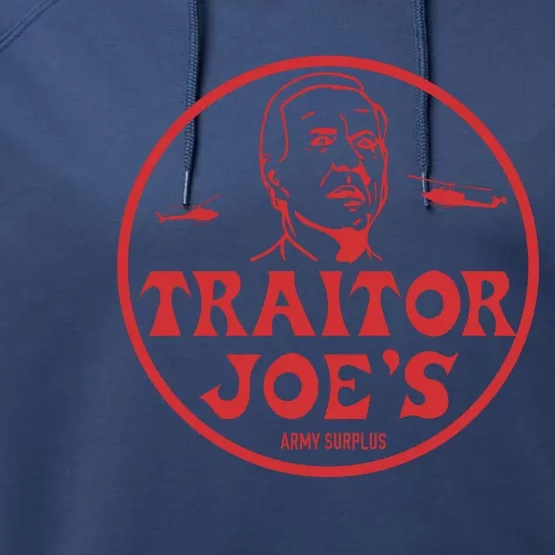 Biden Traitor Joe’s Army Funny Traitor Joe Performance Fleece Hoodie