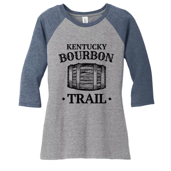 Bourbon Trail Kentucky KY Whiskey Gift Women's Tri-Blend 3/4-Sleeve Raglan Shirt