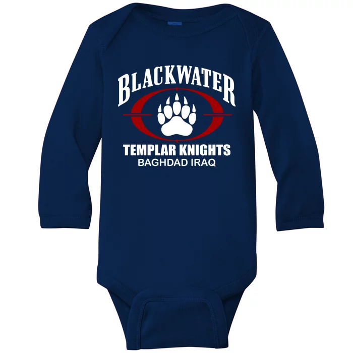 Blackwater Templar Knights Baghad Iraq Baby Long Sleeve Bodysuit