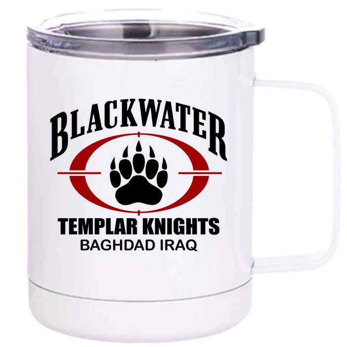 Blackwater Templar Knights Baghad Iraq Front & Back 12oz Stainless Steel Tumbler Cup