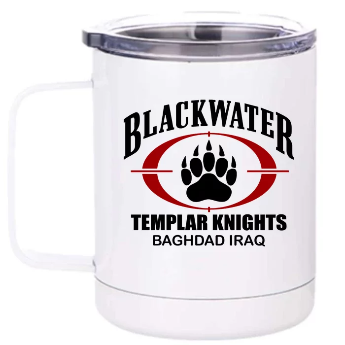 Blackwater Templar Knights Baghad Iraq Front & Back 12oz Stainless Steel Tumbler Cup