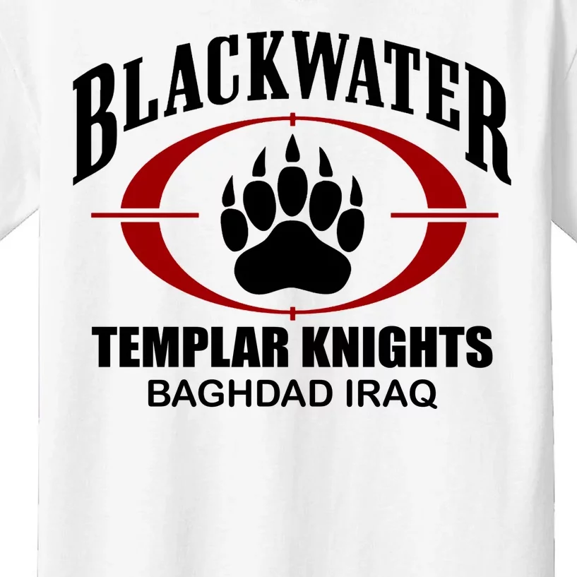 Blackwater Templar Knights Baghad Iraq Kids T-Shirt