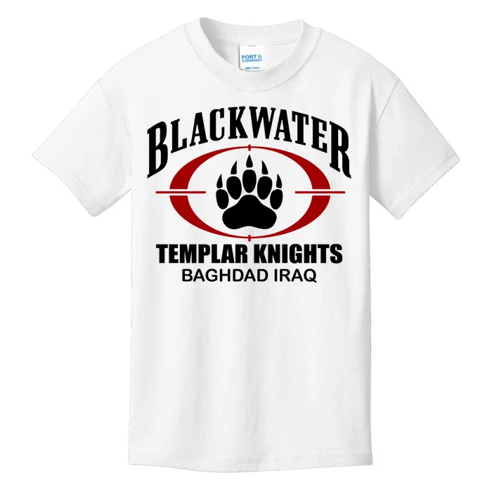 Blackwater Templar Knights Baghad Iraq Kids T-Shirt