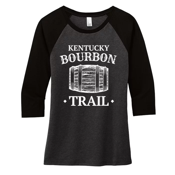 Bourbon Trail Kentucky Whiskey Women's Tri-Blend 3/4-Sleeve Raglan Shirt