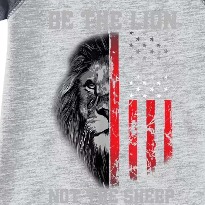 Be The Lion Not The Sheep Patriotic Lion American Patriot Infant Baby Jersey Bodysuit