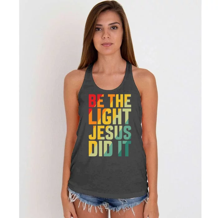 Be The Light Inspired By Jesus Women's Knotted Racerback Tank