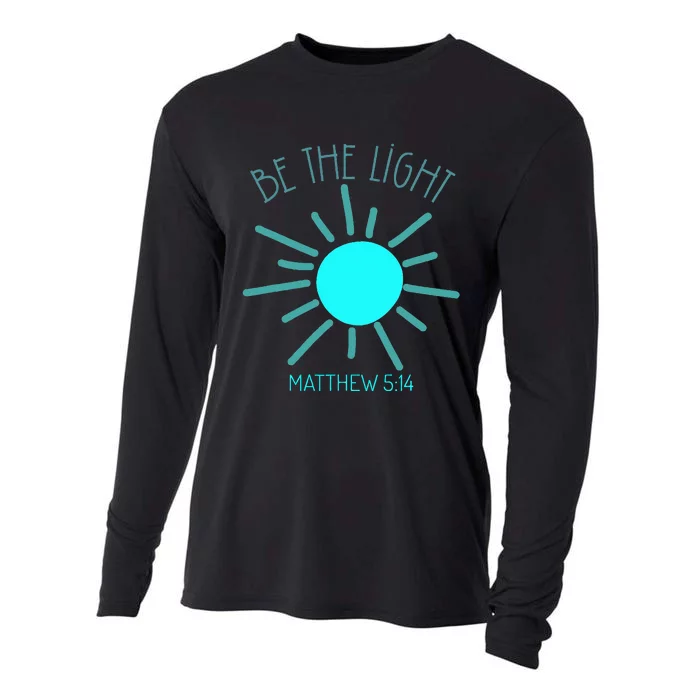 Be The Light Faith Religious Jesus Christian Cooling Performance Long Sleeve Crew