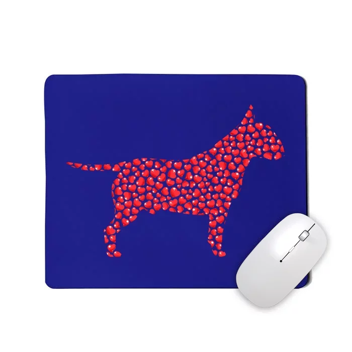 Bull Terrier Lover Heart Shape Bull Terrier Valentine's Day Gift Mousepad