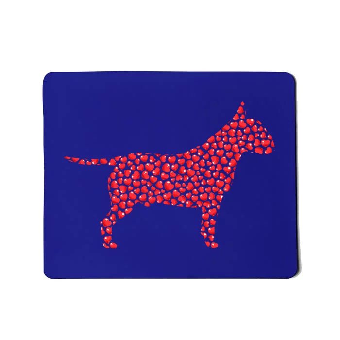 Bull Terrier Lover Heart Shape Bull Terrier Valentine's Day Gift Mousepad