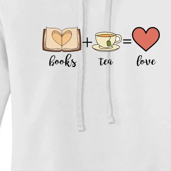 Books Tea Love Reading Books Gift Cute Reading Women's Pullover Hoodie