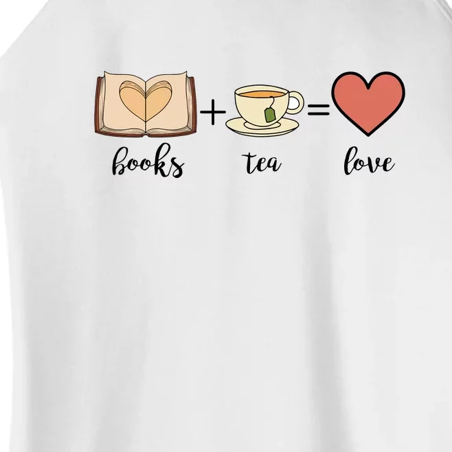 Books Tea Love Reading Books Gift Cute Reading Women’s Perfect Tri Rocker Tank