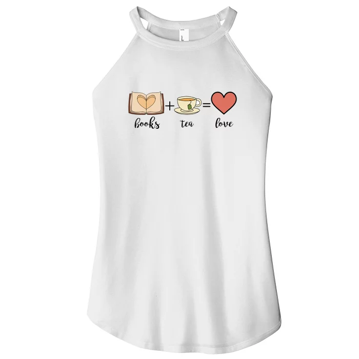 Books Tea Love Reading Books Gift Cute Reading Women’s Perfect Tri Rocker Tank