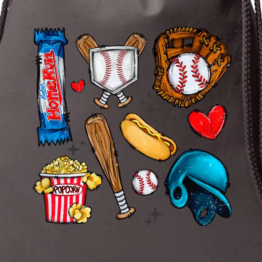 Baseball Team Lover Game Day Baseball Season Drawstring Bag