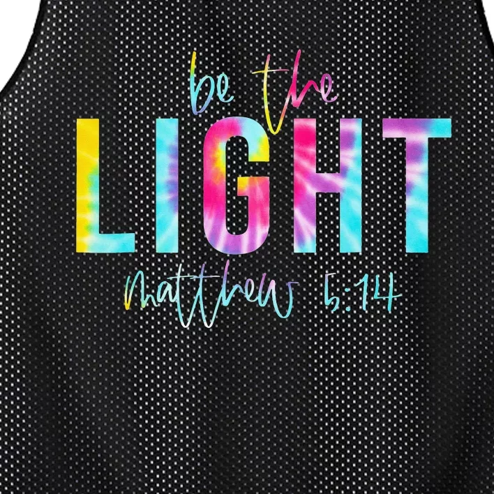 Be The Light Matthew 514 Tie Dye Christian Easter Religious Mesh Reversible Basketball Jersey Tank