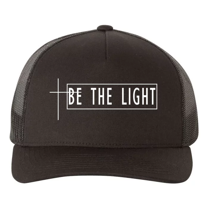 Be The Light Christian Slogan Yupoong Adult 5-Panel Trucker Hat