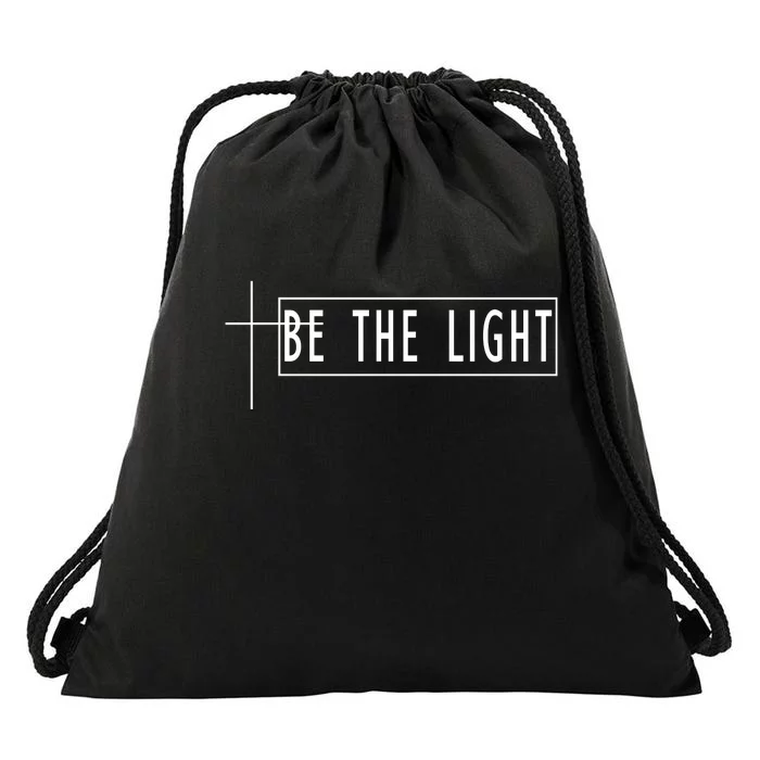 Be The Light Christian Slogan Drawstring Bag