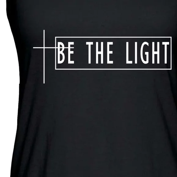 Be The Light Christian Slogan Ladies Essential Flowy Tank