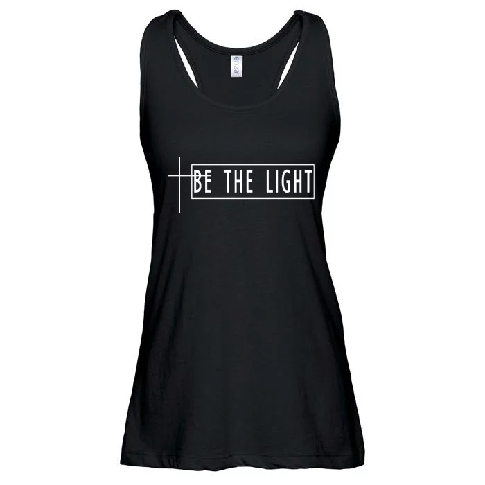 Be The Light Christian Slogan Ladies Essential Flowy Tank