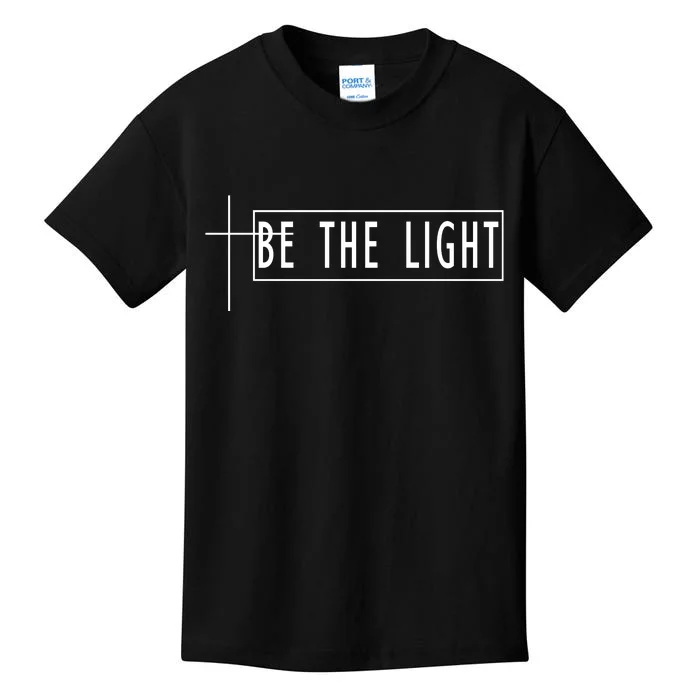 Be The Light Christian Slogan Kids T-Shirt